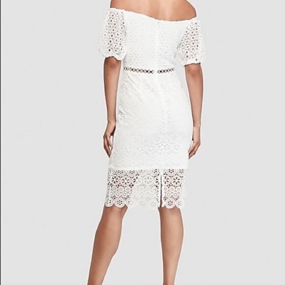 Express Lace Crochet Eyelet Midi Dress - Picture 2 of 14